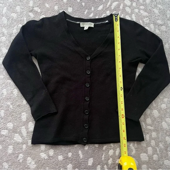 Burberry Black Cardigan Cashmere/wool Blend XS Women’s - Picture 3 of 9